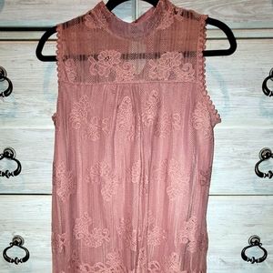 Laced sleeveless top